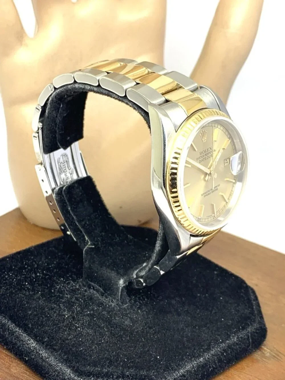 Rolex Datejust Watch 16233 Swiss Automatic 18k Yellow Gold & Steel Vintage 1996